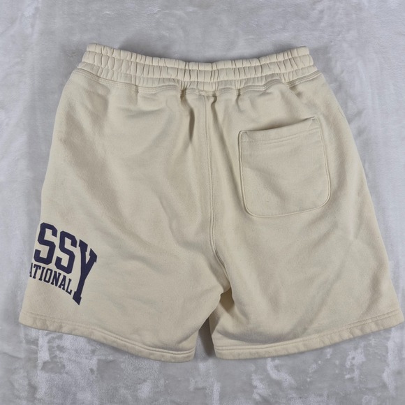 Stussy International Sweat Shorts Men's Small Beige Loungewear Casual Comfort - Picture 7 of 11